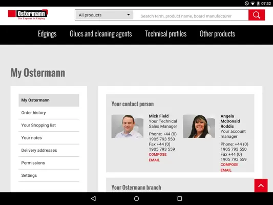 Ostermann android App screenshot 1